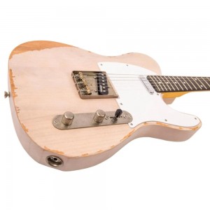 Vintage V62 ICON Electric Guitar ~ Distressed Ash Blonde
